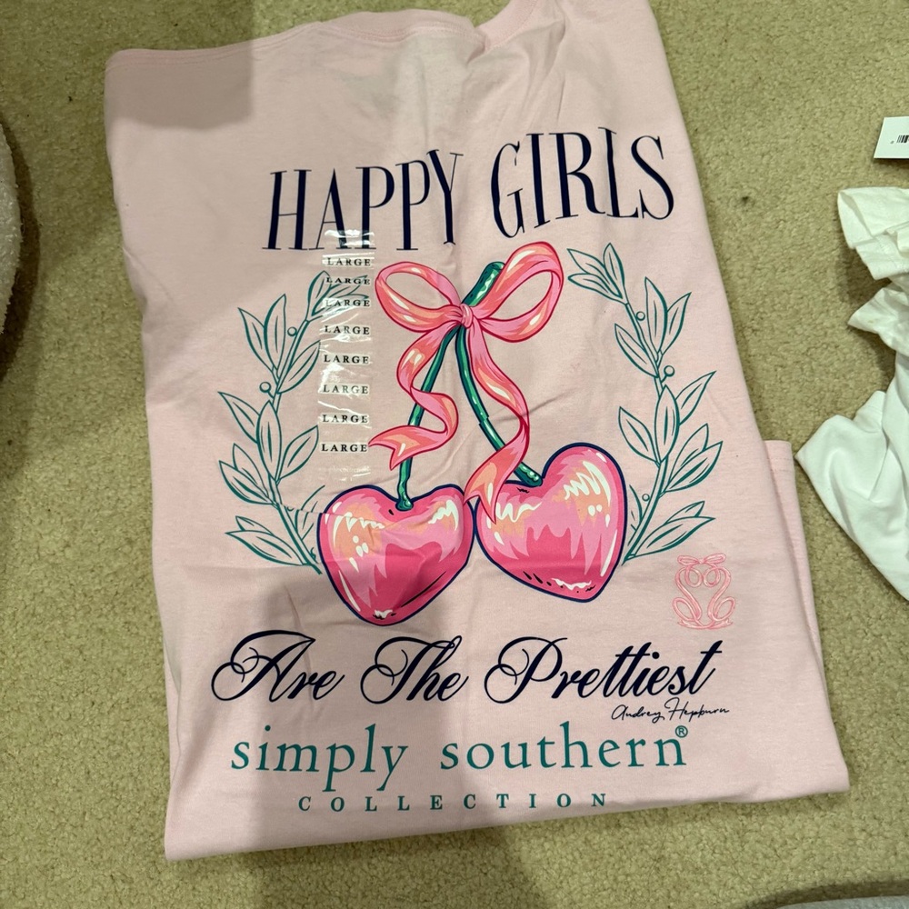 Simply Southern Pink Tee with Heart Graphic